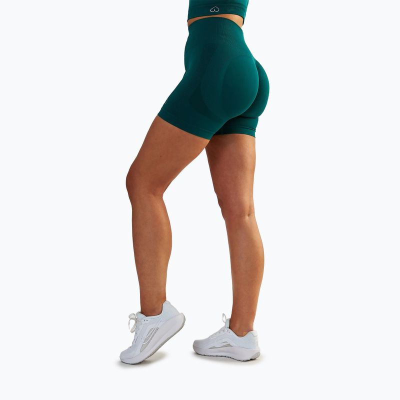 Women's training shorts BeShaped Power Up! dark green 4