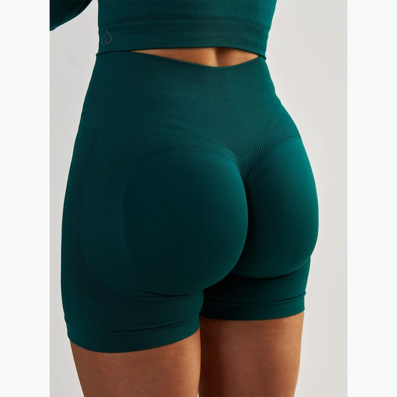 Women's training shorts BeShaped Power Up! dark green 8