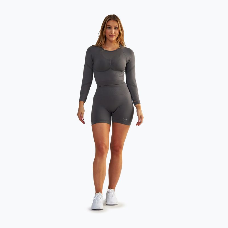 Women's training top BeShaped Power Up! LS grey 2