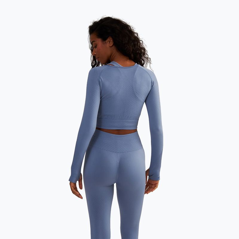Women's training top BeShaped Femme Force LS light blue 4