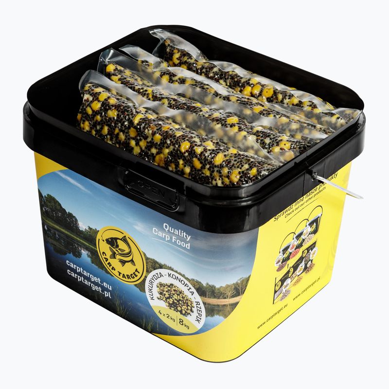 Carp Target grain mix Maize-Congo-Rubber 33% + Bucket 10 l 2
