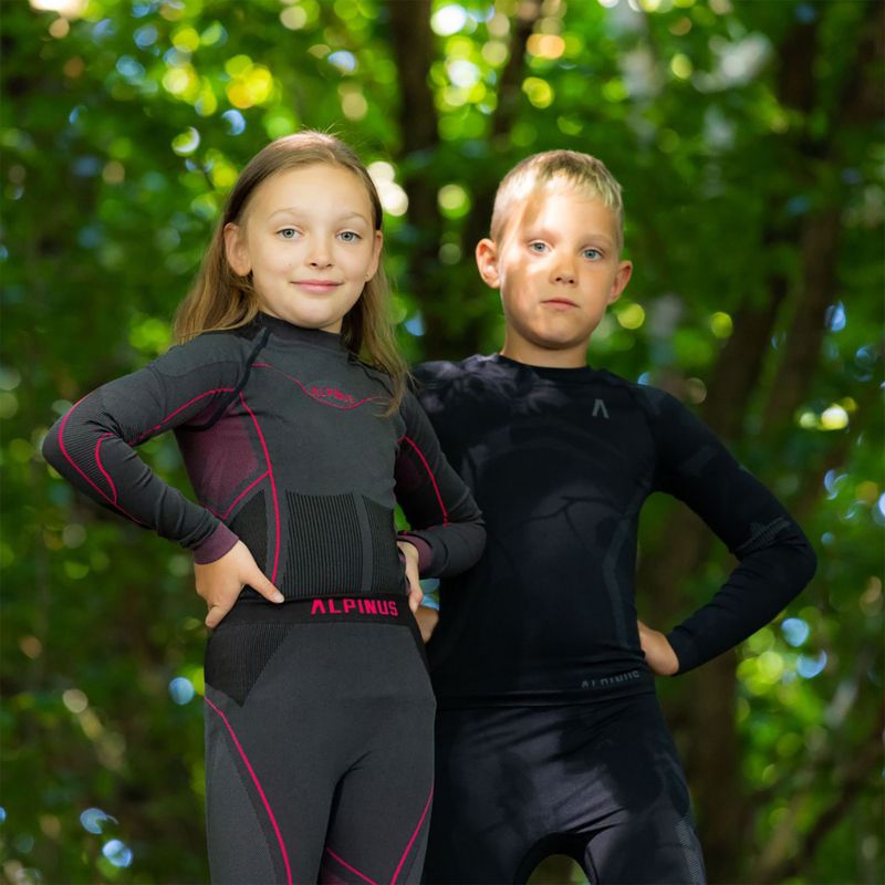 Children's thermal underwear set Alpinus Active Idre black 8