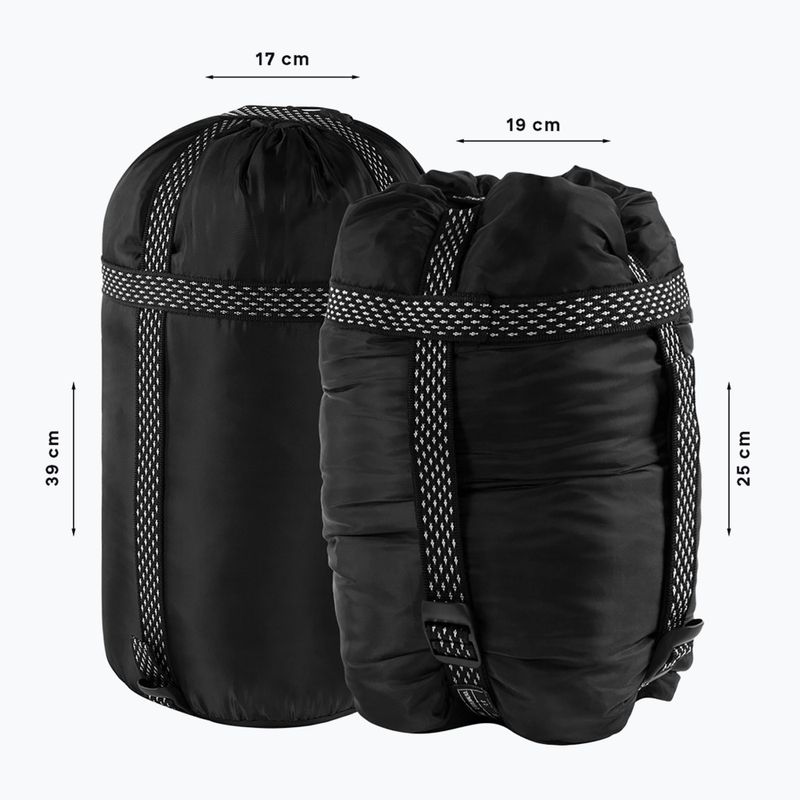 Alpinus Fiber Pro 1100 sleeping bag left grey 7