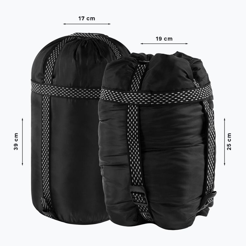 Alpinus Fiber Pro 1100 sleeping bag right grey 6