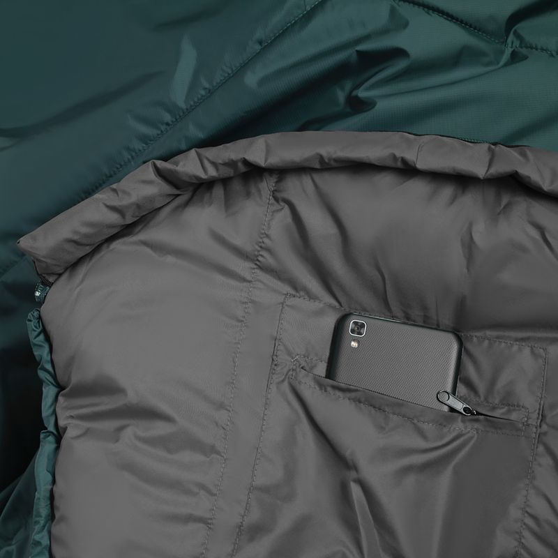 Alpinus Fiber Pro 800 sleeping bag right green 5