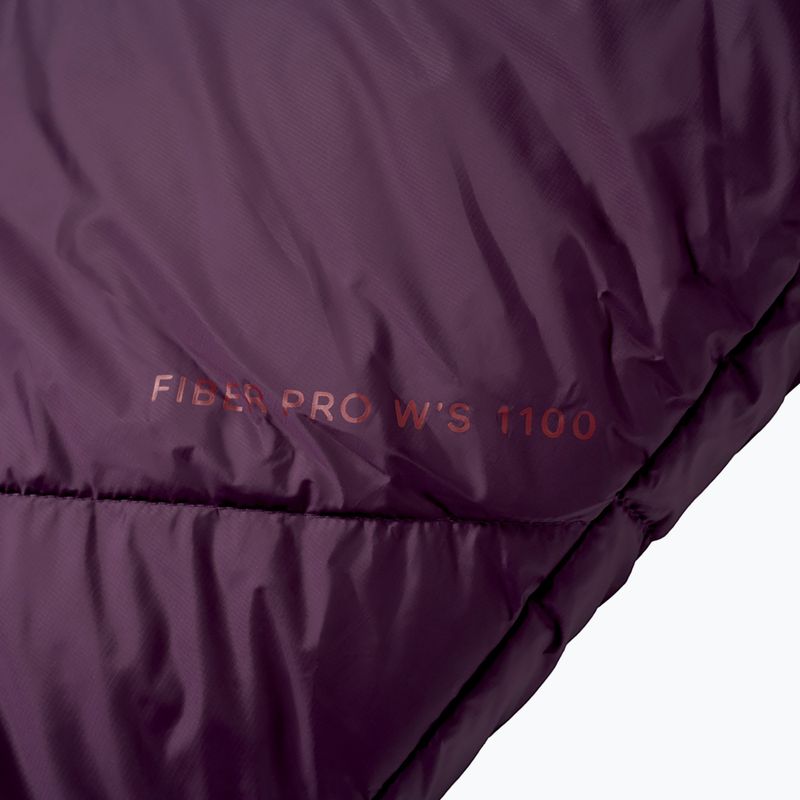 Alpinus Fiber Pro 1100 sleeping bag left burgundy 6