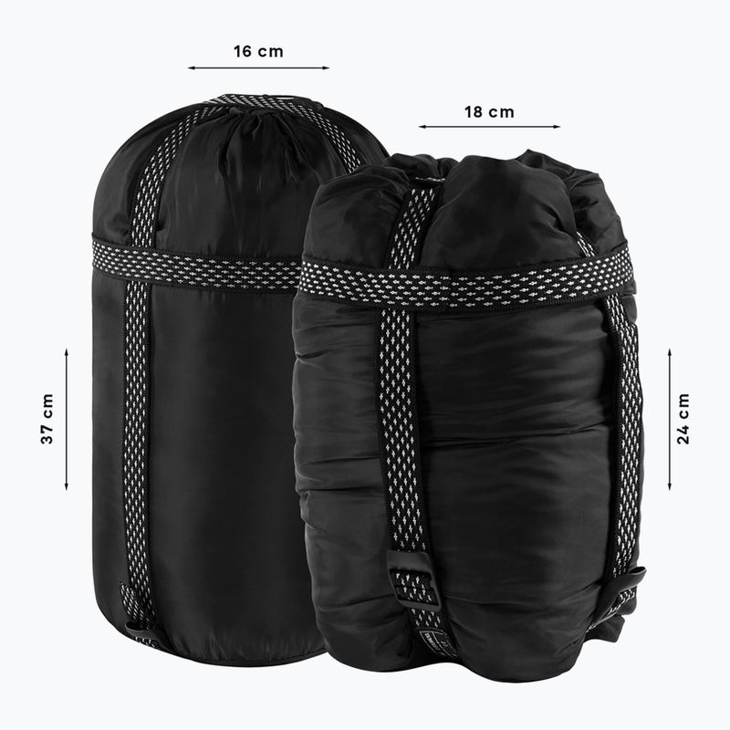 Alpinus Fiber Pro 1100 sleeping bag left burgundy 8