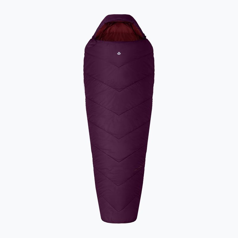 Alpinus Fiber Pro 1100 sleeping bag right burgundy