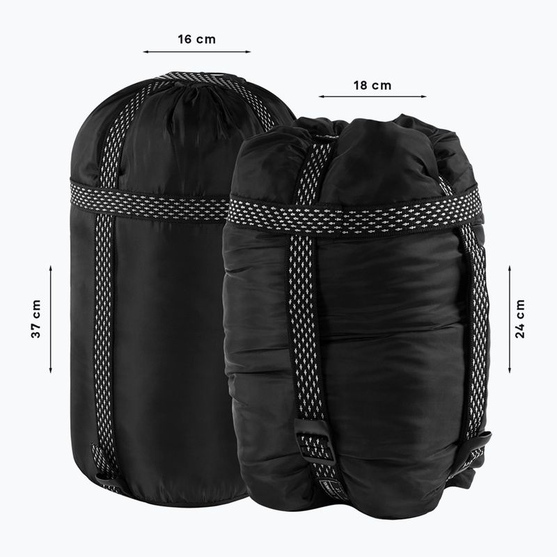 Alpinus Fiber Pro 1100 sleeping bag right burgundy 8