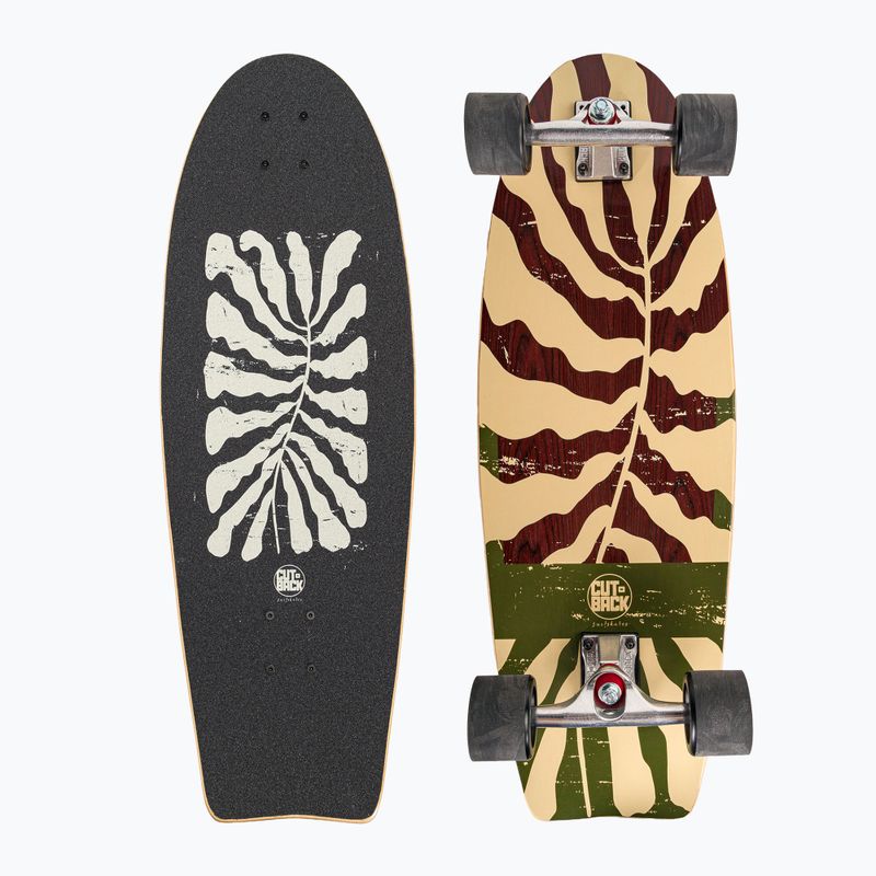 Cutback Palm 31" brown and white surfskateboard CUT-SUR-PAL