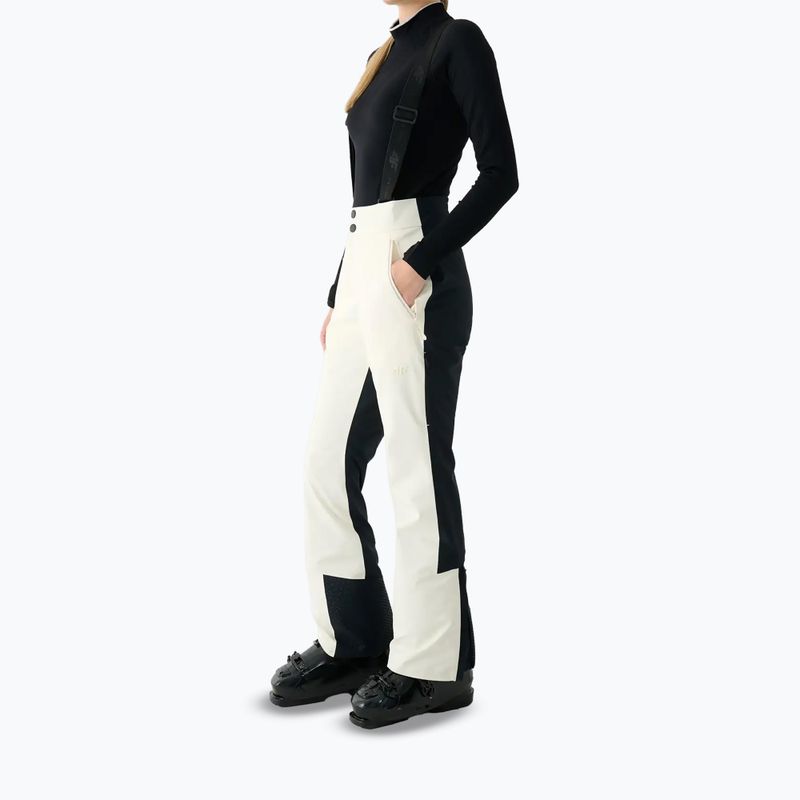 Women's ski trousers 4F Fnk F0997 broken white 3