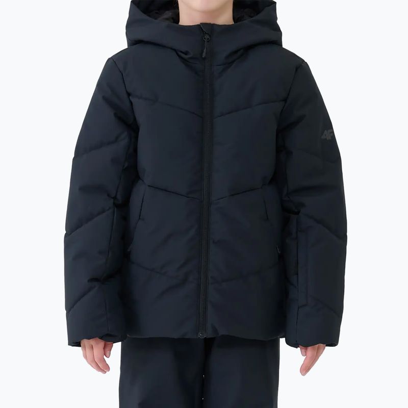 Kids' ski jacket 4F F0819 deep black