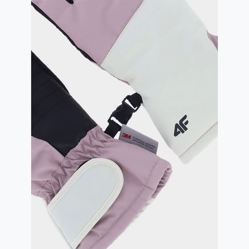Children's ski gloves 4F Fnk U189 light pink 2