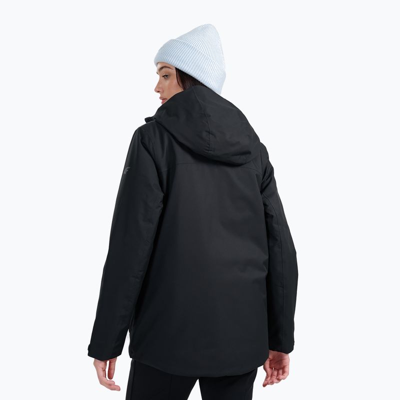 Women's ski jacket 4F F0956 deep black 2