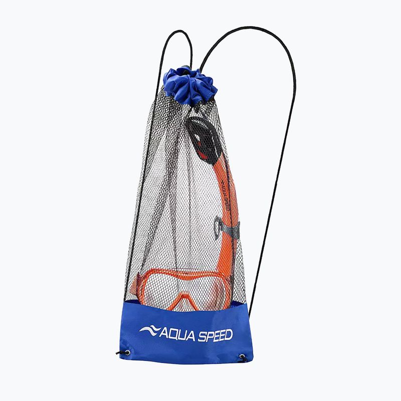 AQUA-SPEED children's diving set Alize FS + Samos + Mesh orange 2