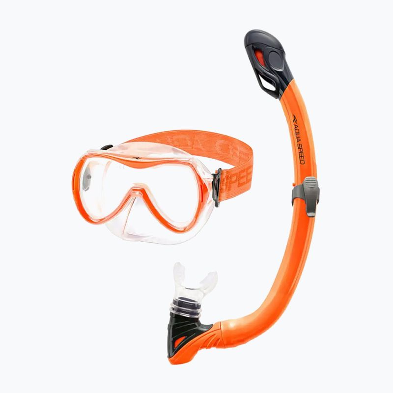 AQUA-SPEED children's diving set Alize FS + Samos + Mesh orange 3