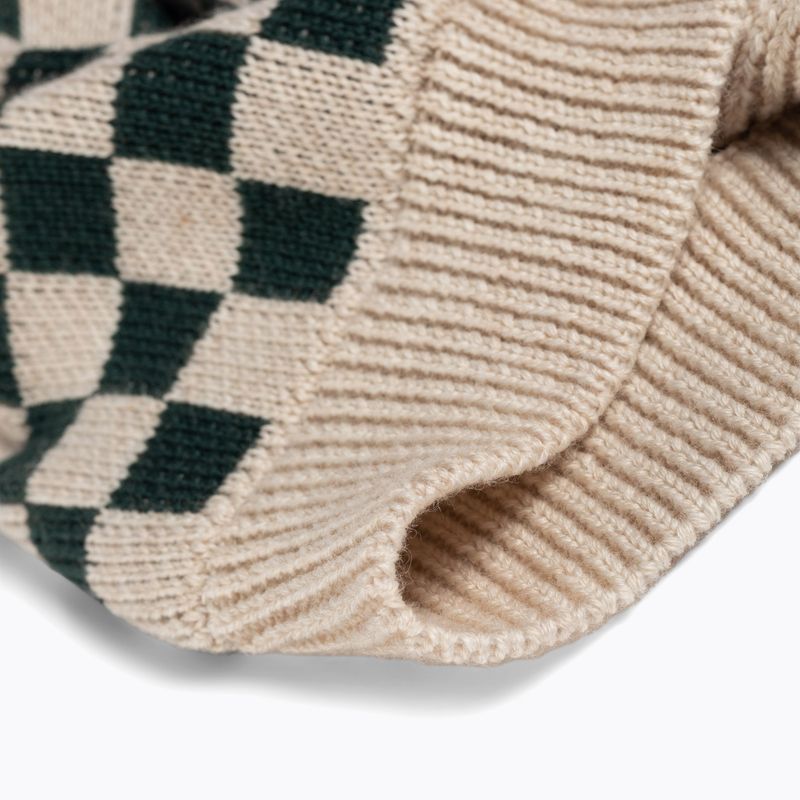 Children's winter cap KID STORY Merino green chessboard 4