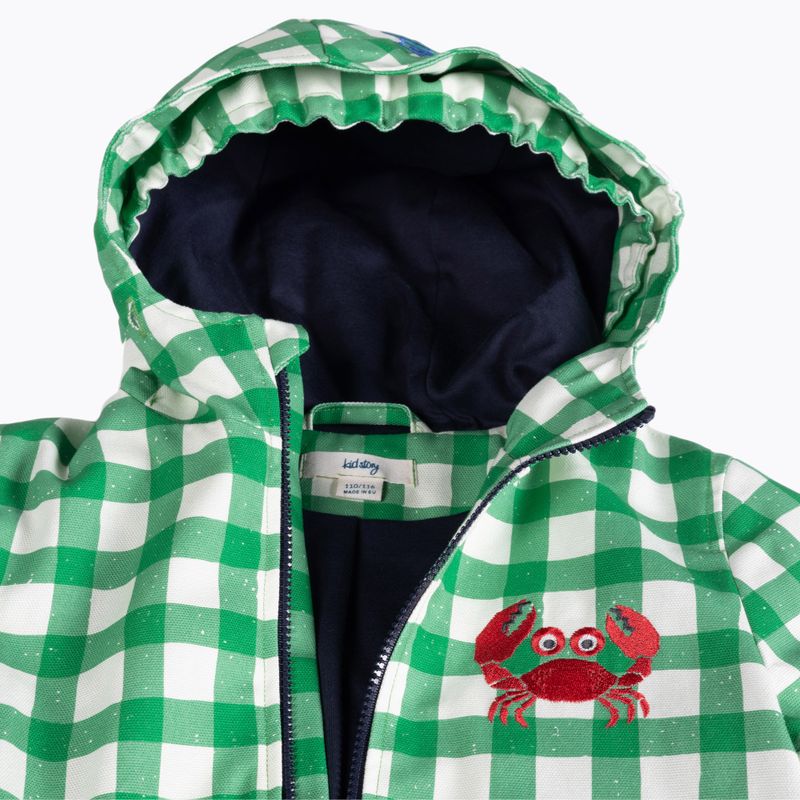 KID STORY children's jacket windproof and waterproof green grid 7