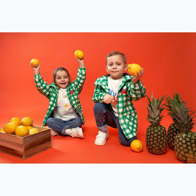 KID STORY children's jacket windproof and waterproof green grid 10
