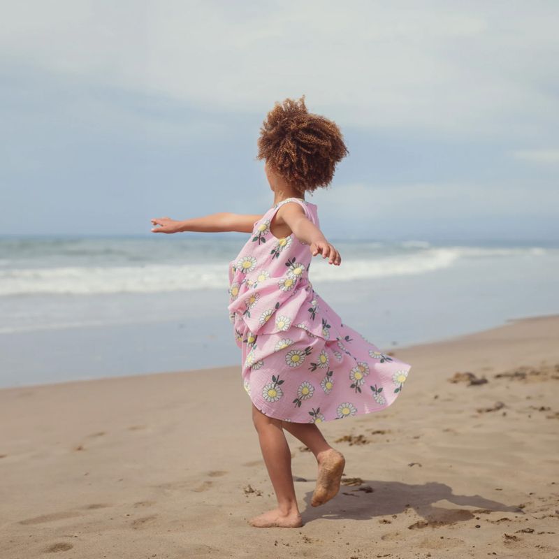 KID STORY baby dress muslin pink daisy 8