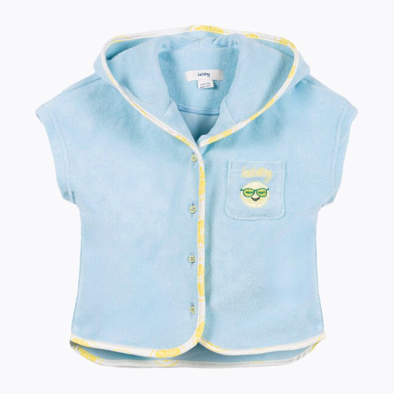 KID STORY Organic cotton terry set Shirt and shorts blue sky 4