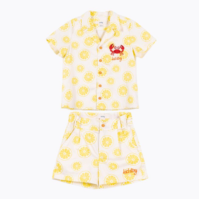 KID STORY children's set Shirt and shorts lime paradise 4
