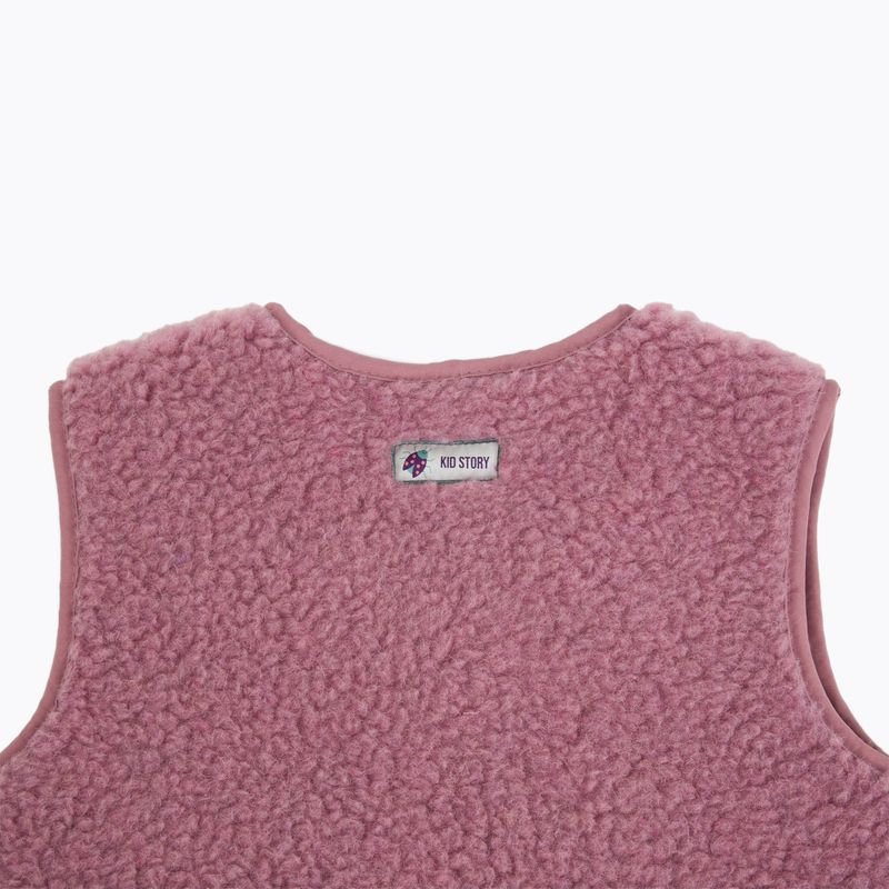 Children's gilet KID STORY Merino dusty pink 3