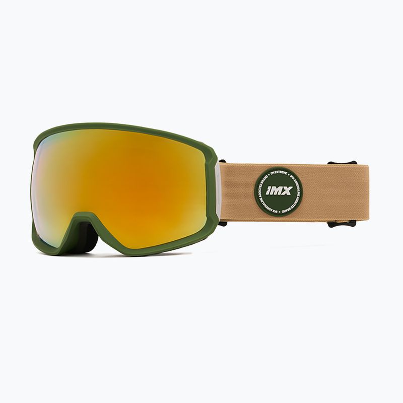 Ski goggles IMX Peak green matt/sand/gold irridium/brown