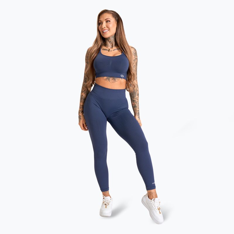 Gym Glamour Push Up 2.0 denim fitness bra 2