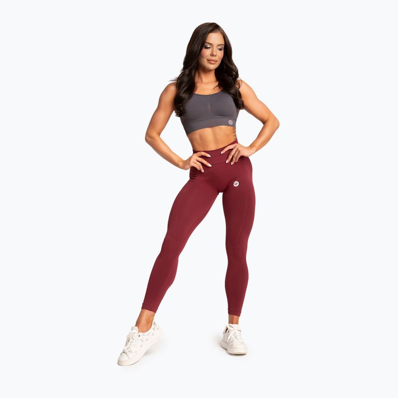 Women's leggings Gym Glamour Basic Scrunch burgundy 2