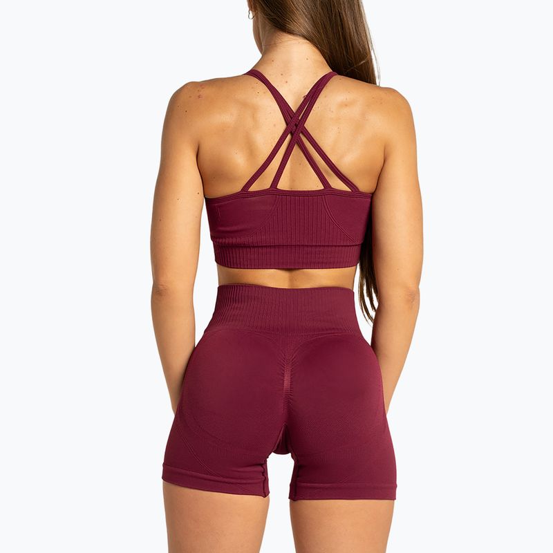 Women's training shorts Gym Glamour Push Up 2.0 merlot 4