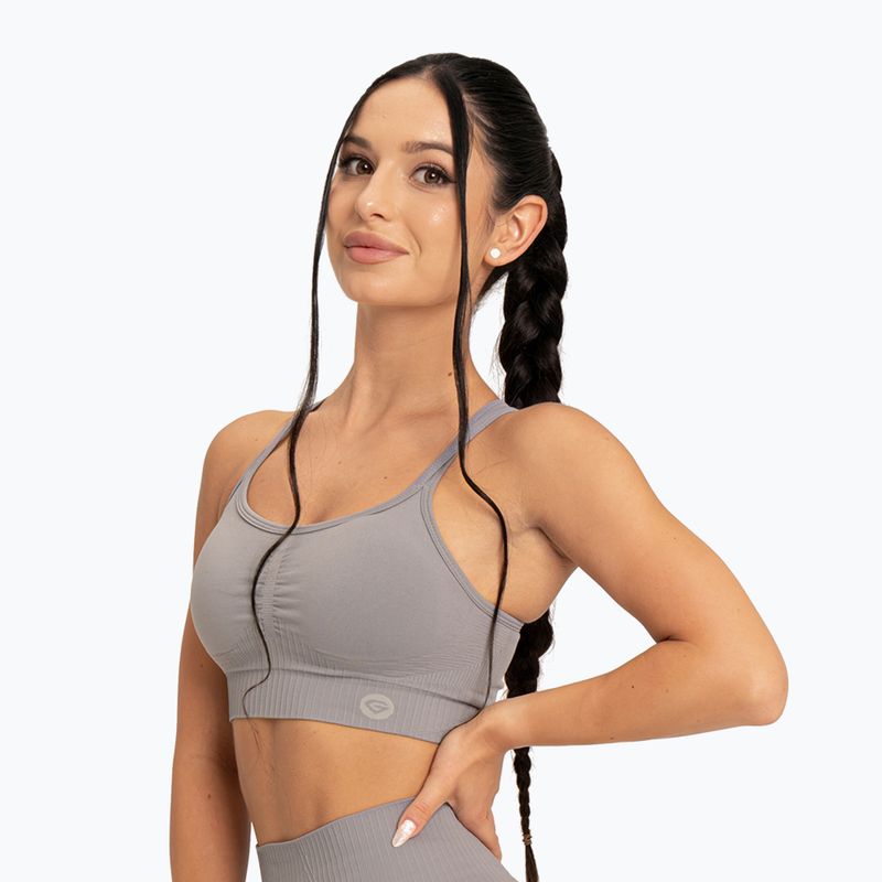 Gym Glamour Push Up 2.0 training bra ghost grey