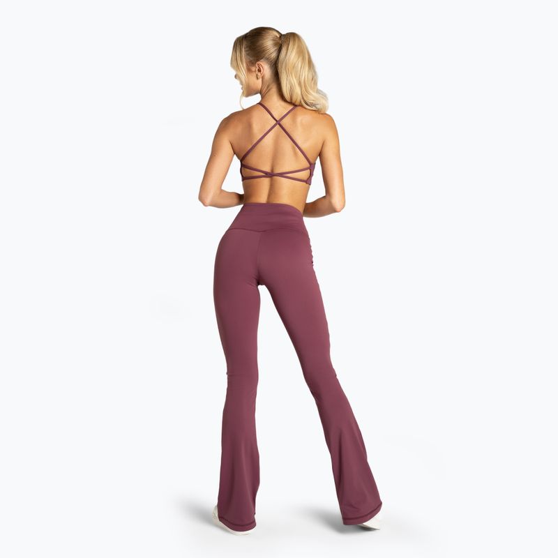 Women's leggings Gym Glamour Push Up 2.0 burgundy 3