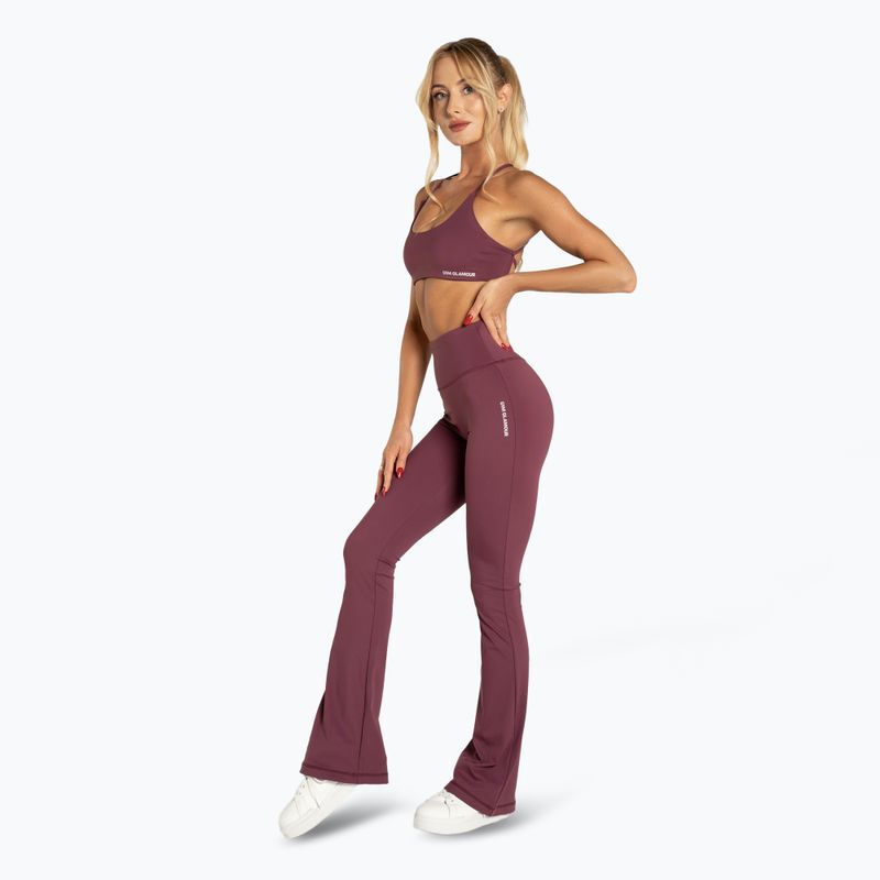 Women's leggings Gym Glamour Push Up 2.0 burgundy 4