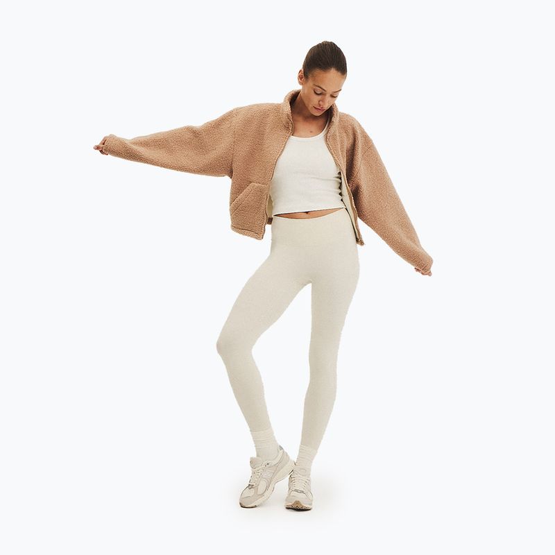 Women's JOYINME Explore fleece top carmel beige 2