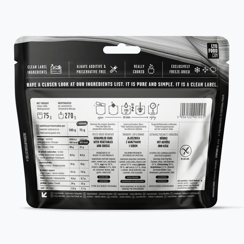 Freeze-dried food LYOFOOD Raspberry-coconut Jaglanka 300 g 2