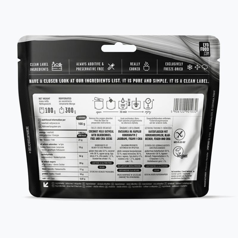 Freeze-dried food LYOFOOD Fig & Blueberry Oatmeal 300 g 2