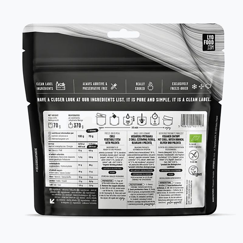 Freeze-dried food LYOFOOD Chili sin Carne 370 g 2