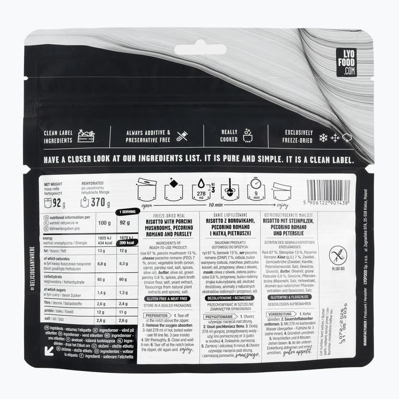 Freeze-dried food LYOFOOD Risotto z borowikami 92 g 2