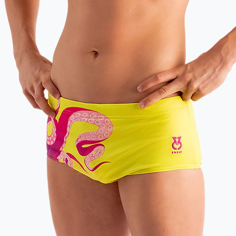 SWEEP Aqua Kraken men's swimming boxers pink/yellow