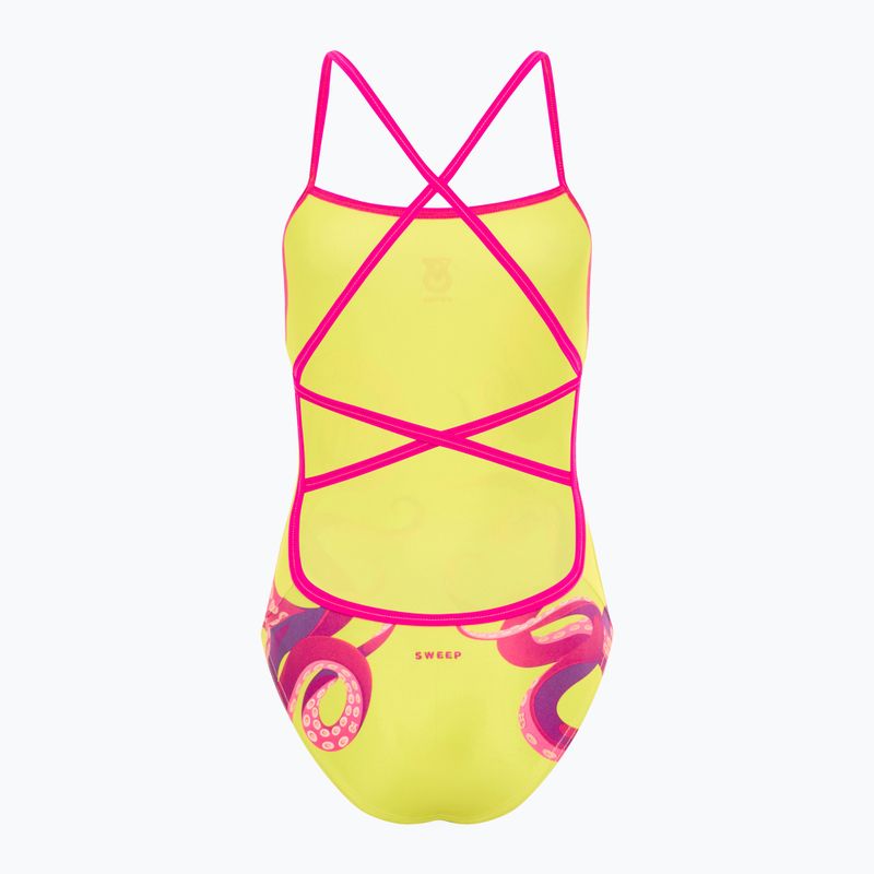 SWEEP Aqua Kraken women's one-piece swimsuit pink/yellow 2
