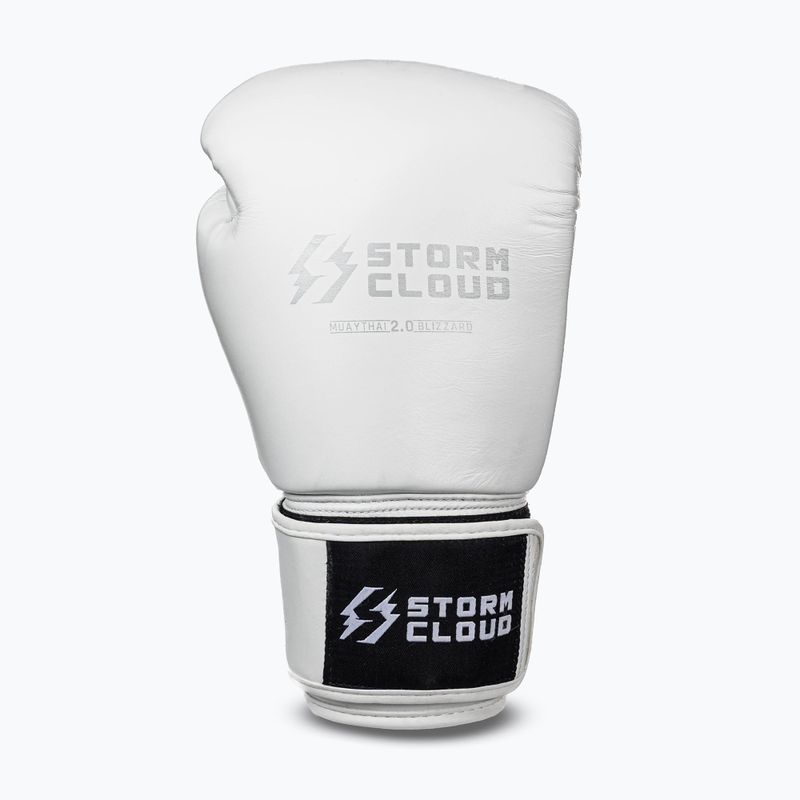 Boxing gloves StormCloud Muay Thai Blizzard 2.0 white/silver 2