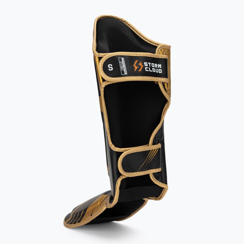 Shin guards StormCloud Lynx 2.0 black/gold 3