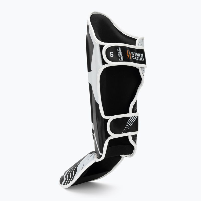 Shin guards StormCloud Lynx 2.0 black/white 3
