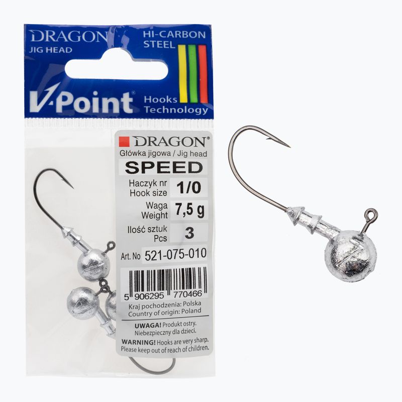 DRAGON V-Point Speed jig head 7.5g 3pc black PDF-521-075-010