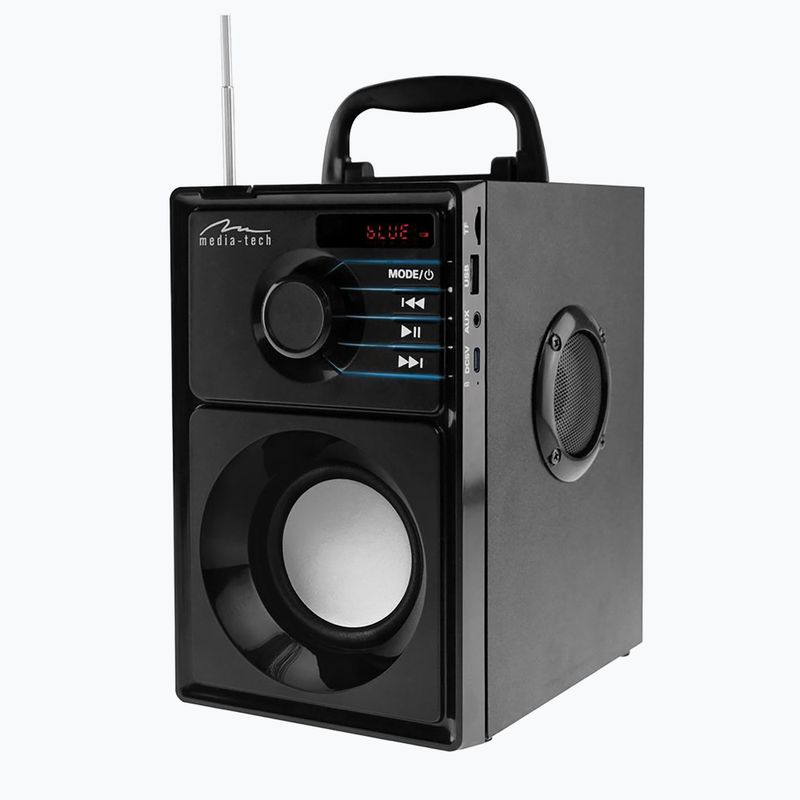 Media-Tech Boombox Silver mobile speaker black/silver 4