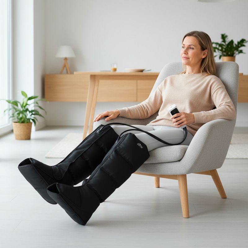 Leg lymphatic massager Media-Tech Air Compression Lymphatic Drainage black 16
