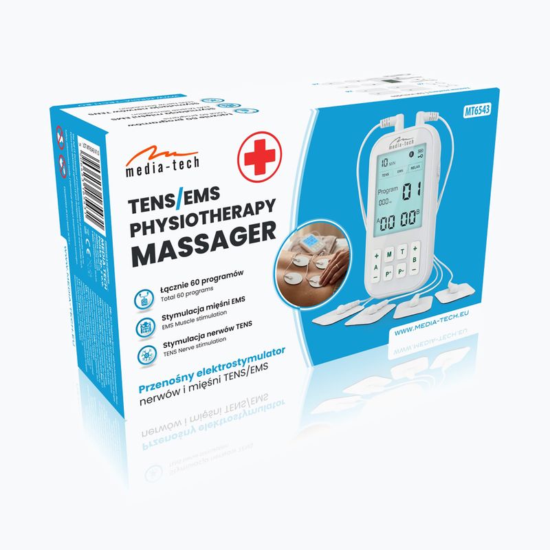 Massager Media-Tech Tens/Ems Physiotherapy white 10