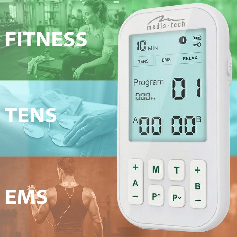 Massager Media-Tech Tens/Ems Physiotherapy white 11