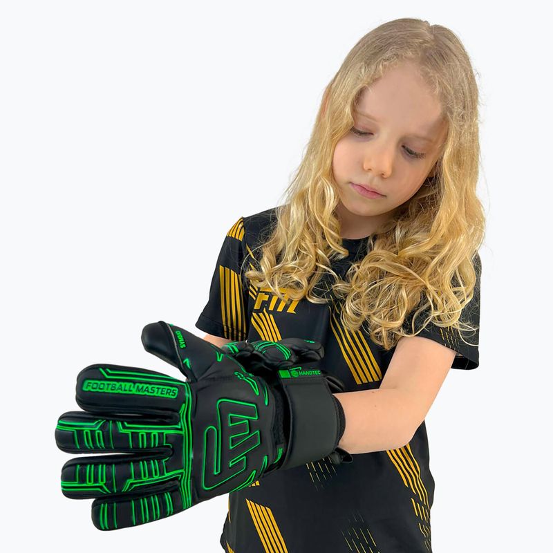 Football Masters Symbio NC green children's goalkeeper gloves 4